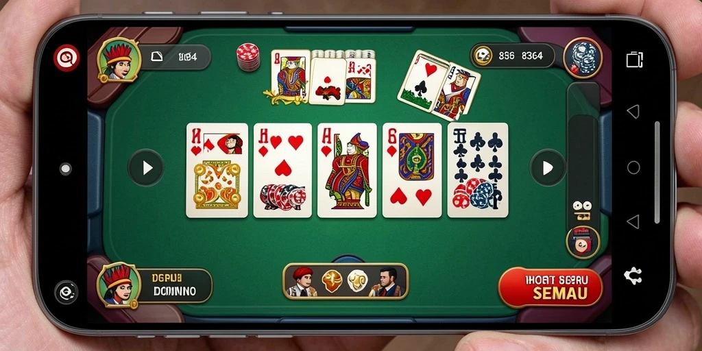 Screenshot utama 8364 menampilkan permainan Domino yang seru.