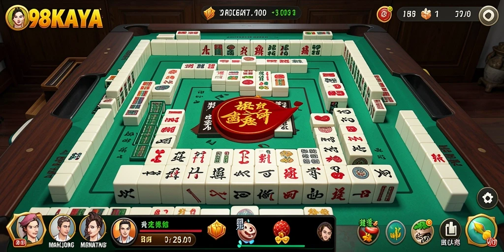 Screenshot gameplay Mahjong dari 918KAYA yang menampilkan suasana permainan.
