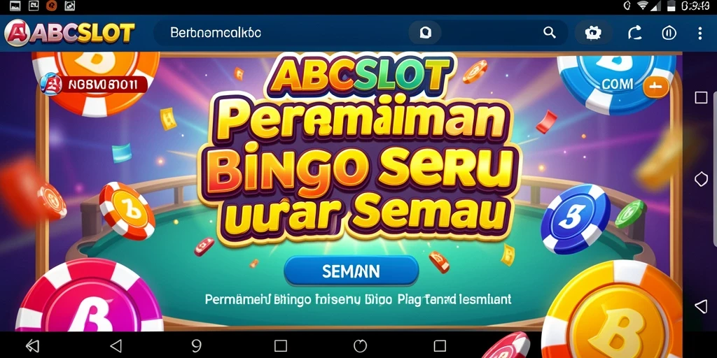 Tampilan menarik dari gameplay Bingo ABCSLOT yang seru dan menghibur.