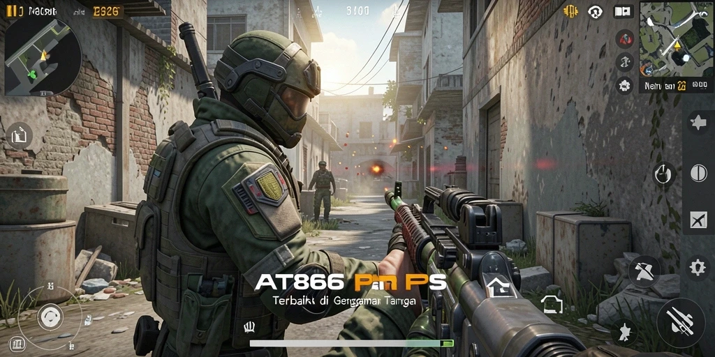 Tampilan gameplay dinamis dan seru dalam AT866.