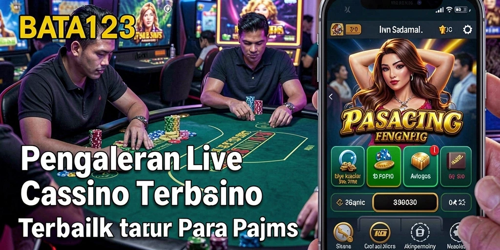Screenshot utama BATA123 menampilkan dealer langsung di meja permainan.