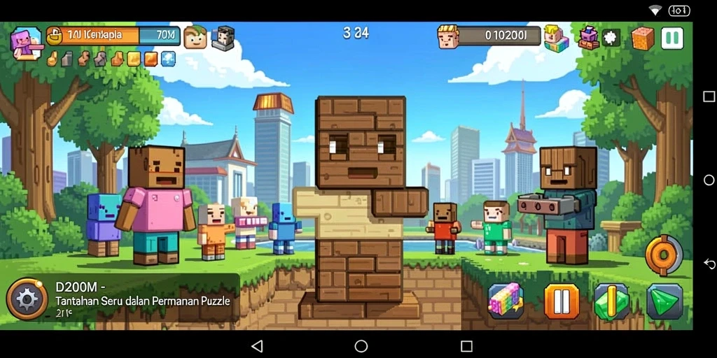 Tampilan gameplay D200M yang seru dan menantang.
