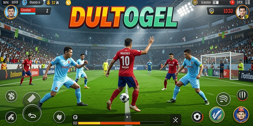 Screenshot utama DULTOGEL menampilkan aksi olahraga yang mengasyikkan.