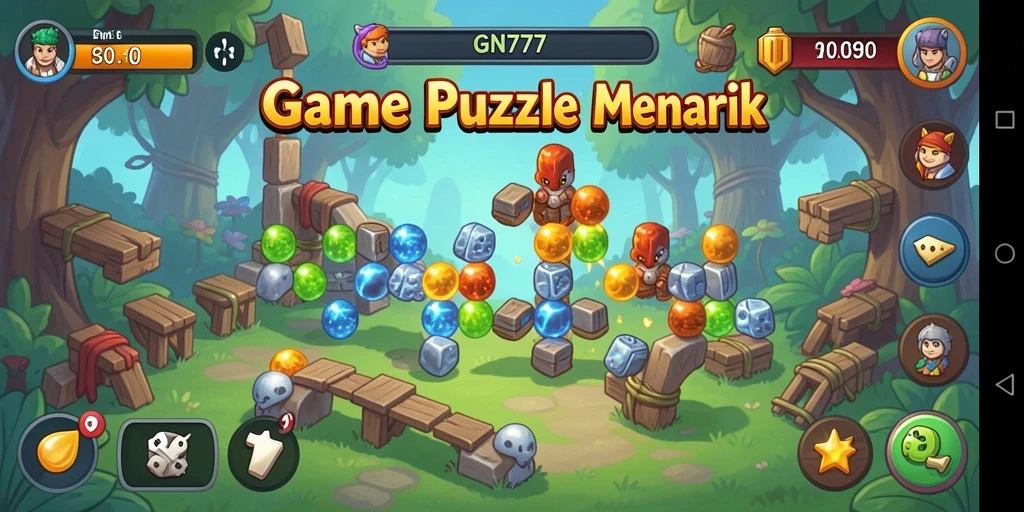 Screenshot gameplay GN777 menampilkan tantangan puzzle yang mengasyikkan.