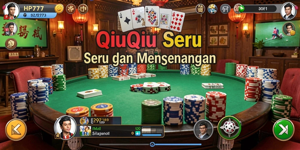 Tampilan gameplay seru permainan QiuQiu di HP777.