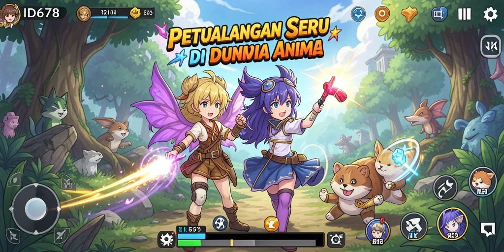 Tampilan menarik dari gameplay di dunia Anime ID678.