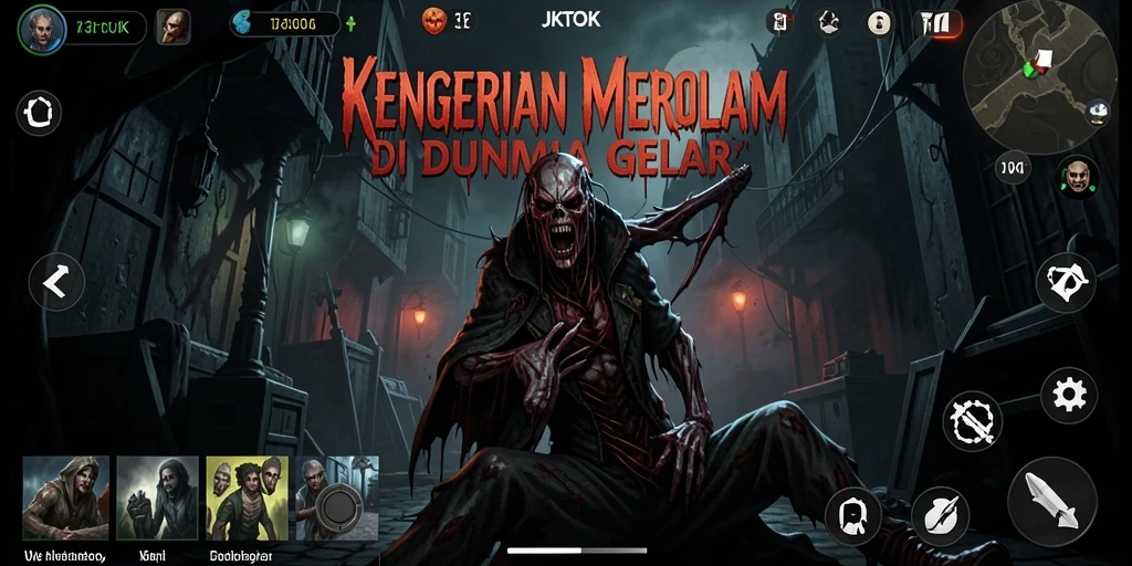 Gameplay menegangkan di JKTOK dengan suasana horror yang mencekam.
