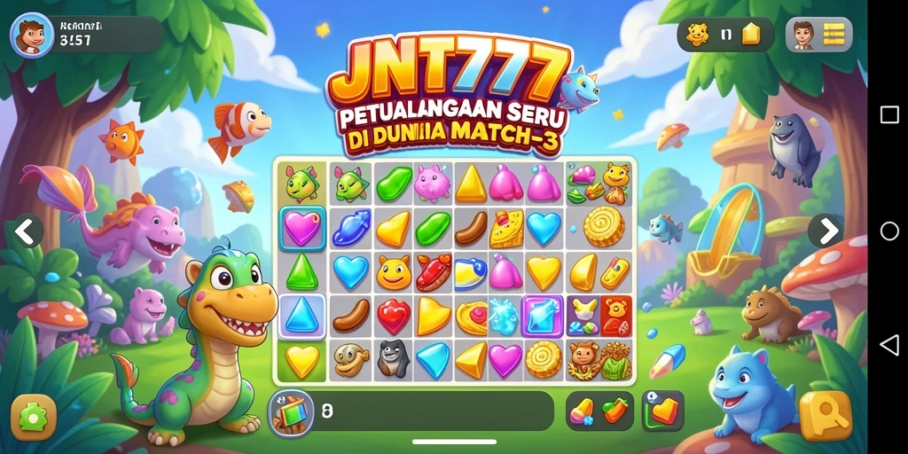 Tampilan gameplay JNT777 yang seru dan penuh warna.