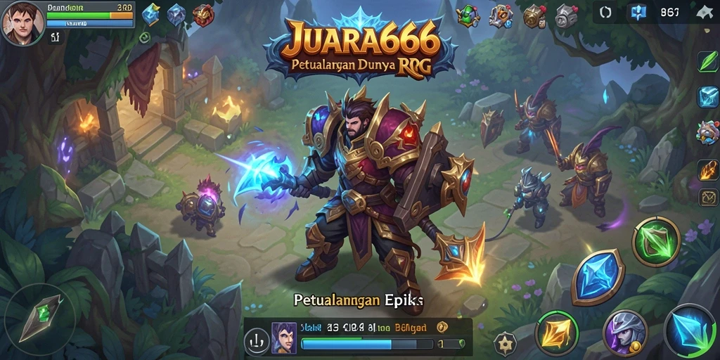 Tampilan menakjubkan dari gameplay RPG JUARA666 yang penuh aksi.