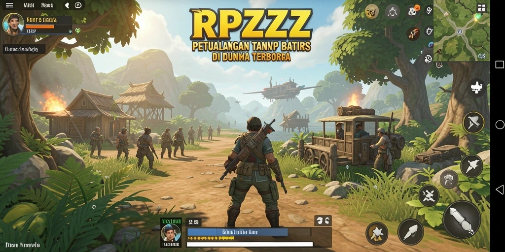 Gameplay RPZZZ menunjukkan petualangan seru dalam dunia terbuka yang luas.