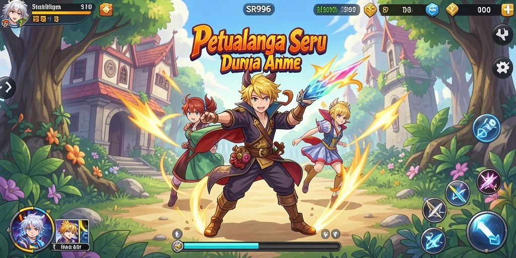Tampilan gameplay menakjubkan dari SR996 dalam dunia anime.
