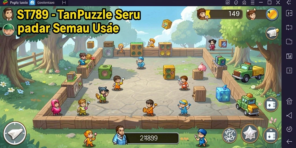 Tangkapan layar gameplay ST789 yang menampilkan tantangan Puzzle.