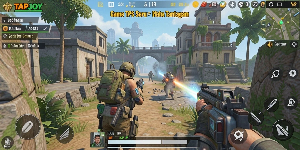 Gameplay seru TAPJOY dengan aksi pertarungan yang menegangkan.