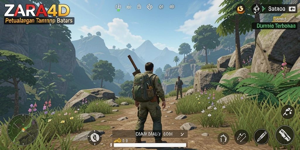 Tampilan gameplay <strong>ZARA4D</strong> yang menakjubkan dalam dunia terbuka.